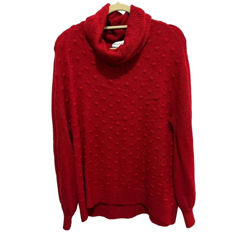 Gibson*Latimer - Gorgeous Red Cowl Neck Sweater - Size M